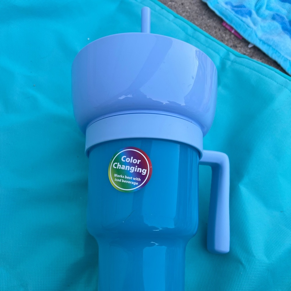 Tumbler with Snack Bowl, 2 In 1 Snack Tumbler with Straw, Leakproof